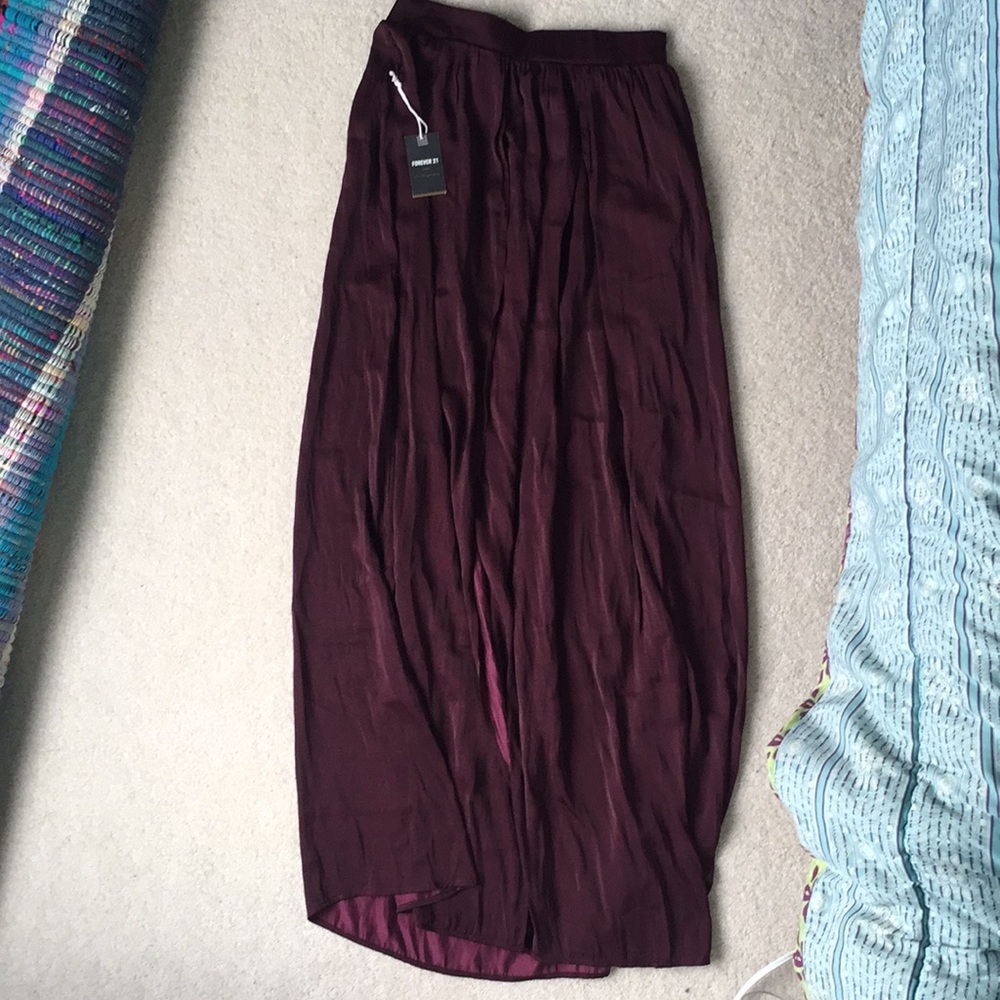 Satin maxi skirt